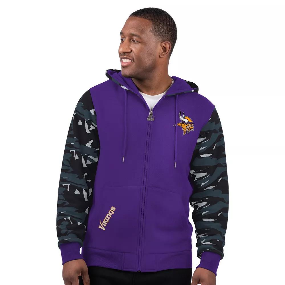 Men's Starter Purple Minnesota Vikings Thursday Night Gridiron Full-Zip Hoodie,  Product Image