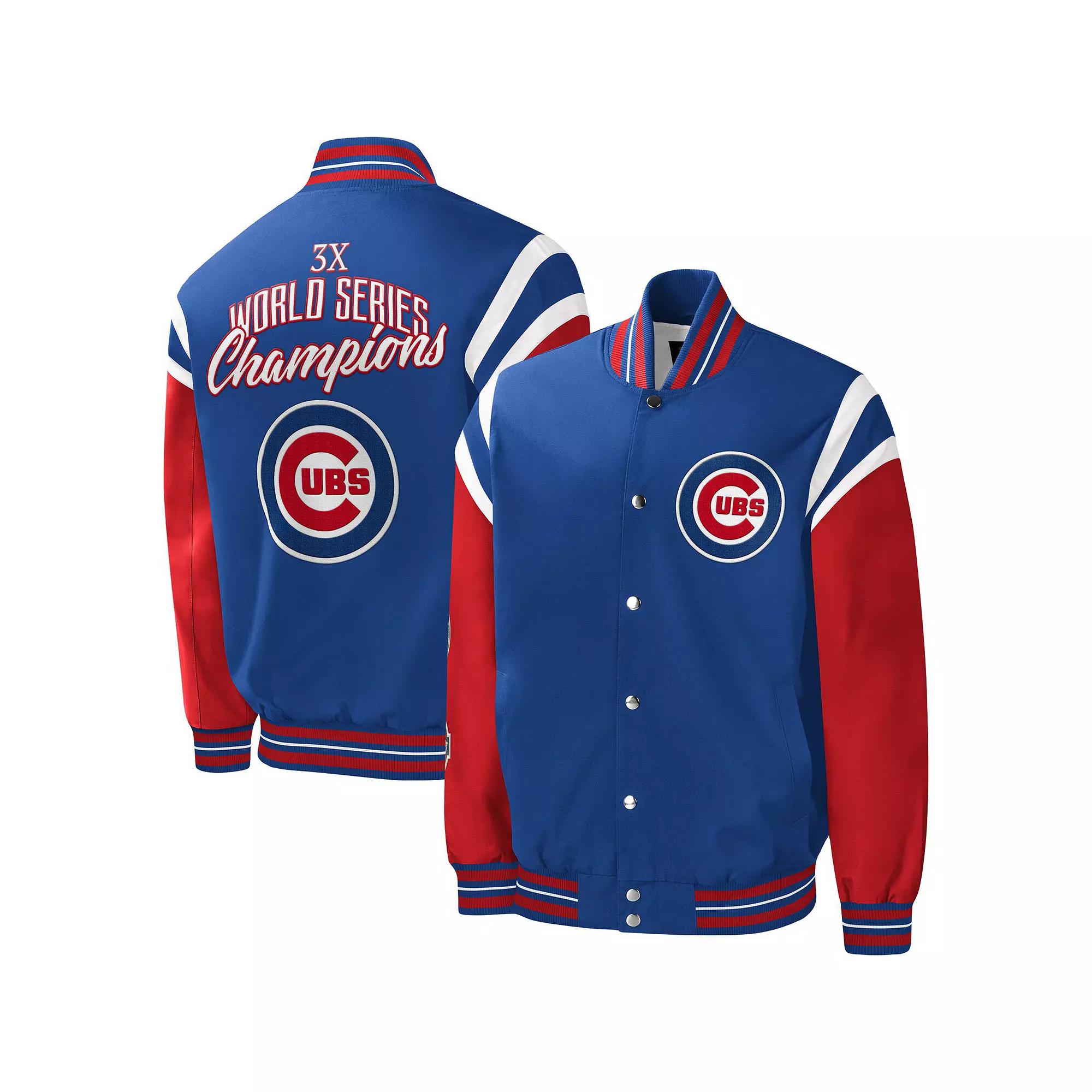 Men's G-III Sports by Carl Banks Royal Chicago Cubs Title Holder Full-Snap Varsity Jacket,  Product Image
