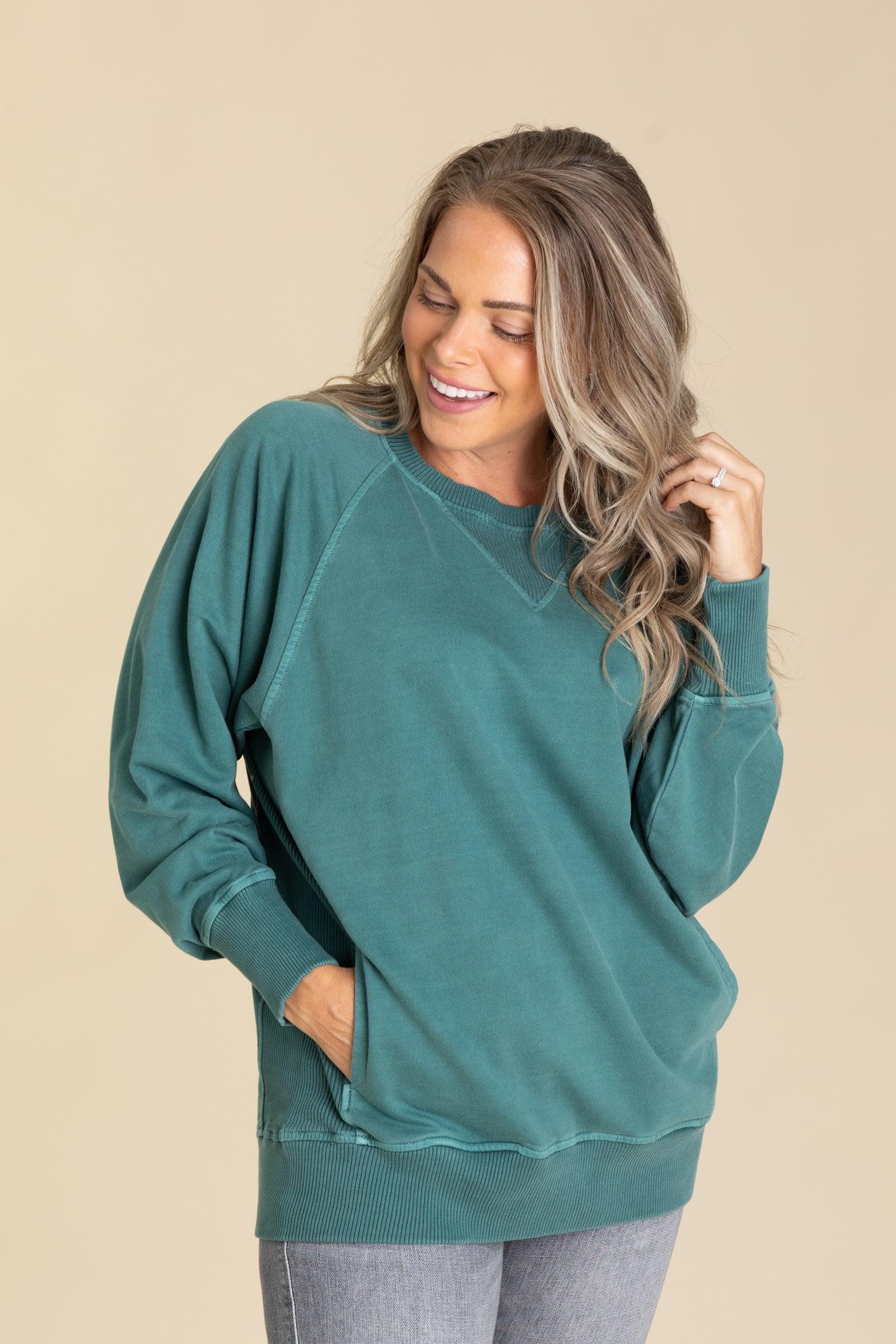 Pigment Dyed Sweatshirt With Pockets Product Image