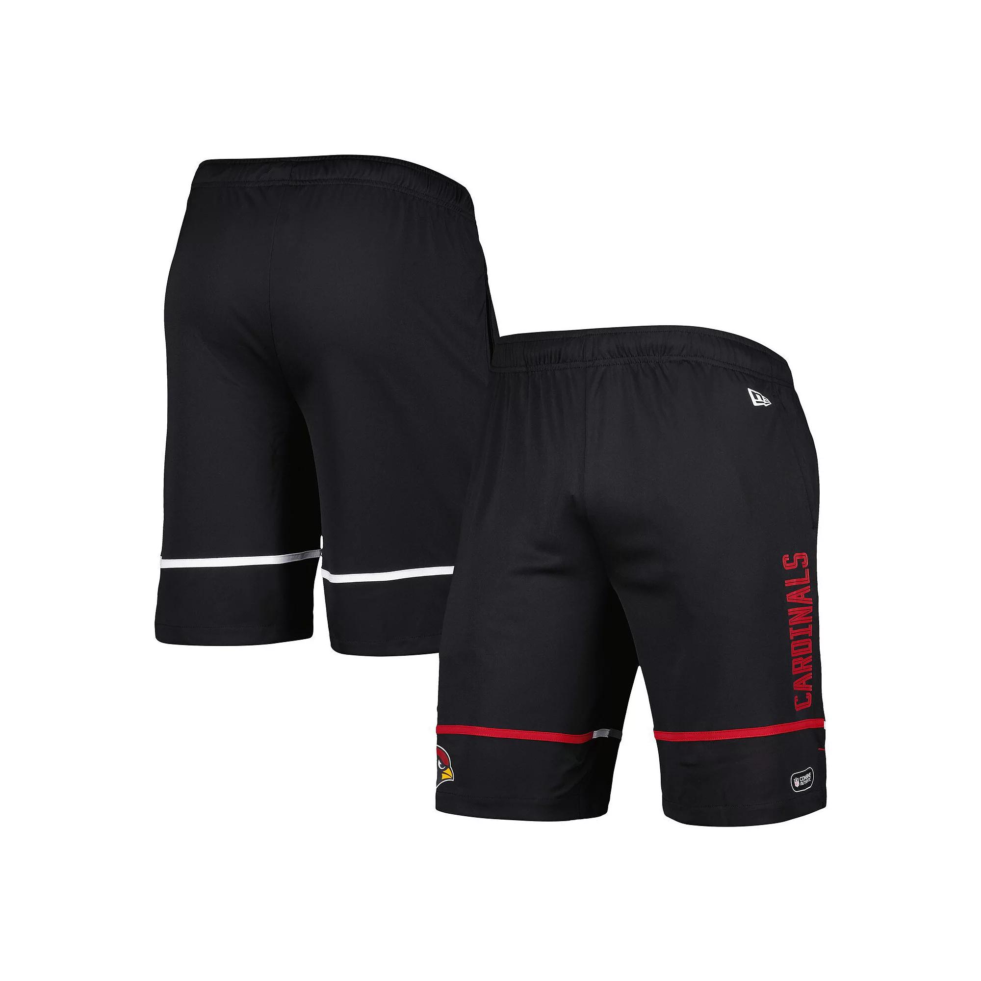 Men's New Era Black Arizona Cardinals Combine Authentic Rusher Training Shorts, Size: 2XL Product Image