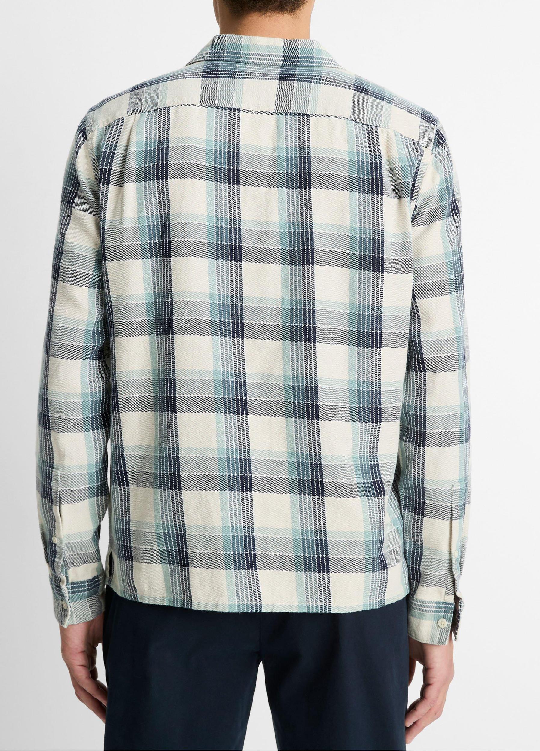 Caspian Plaid Italian Hemp-Cotton Overshirt Product Image