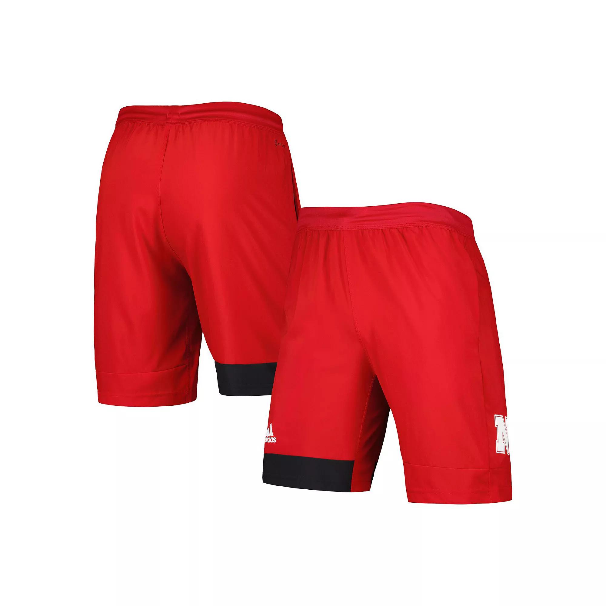 Men's adidas Scarlet Nebraska Huskers Training Shorts,  Product Image