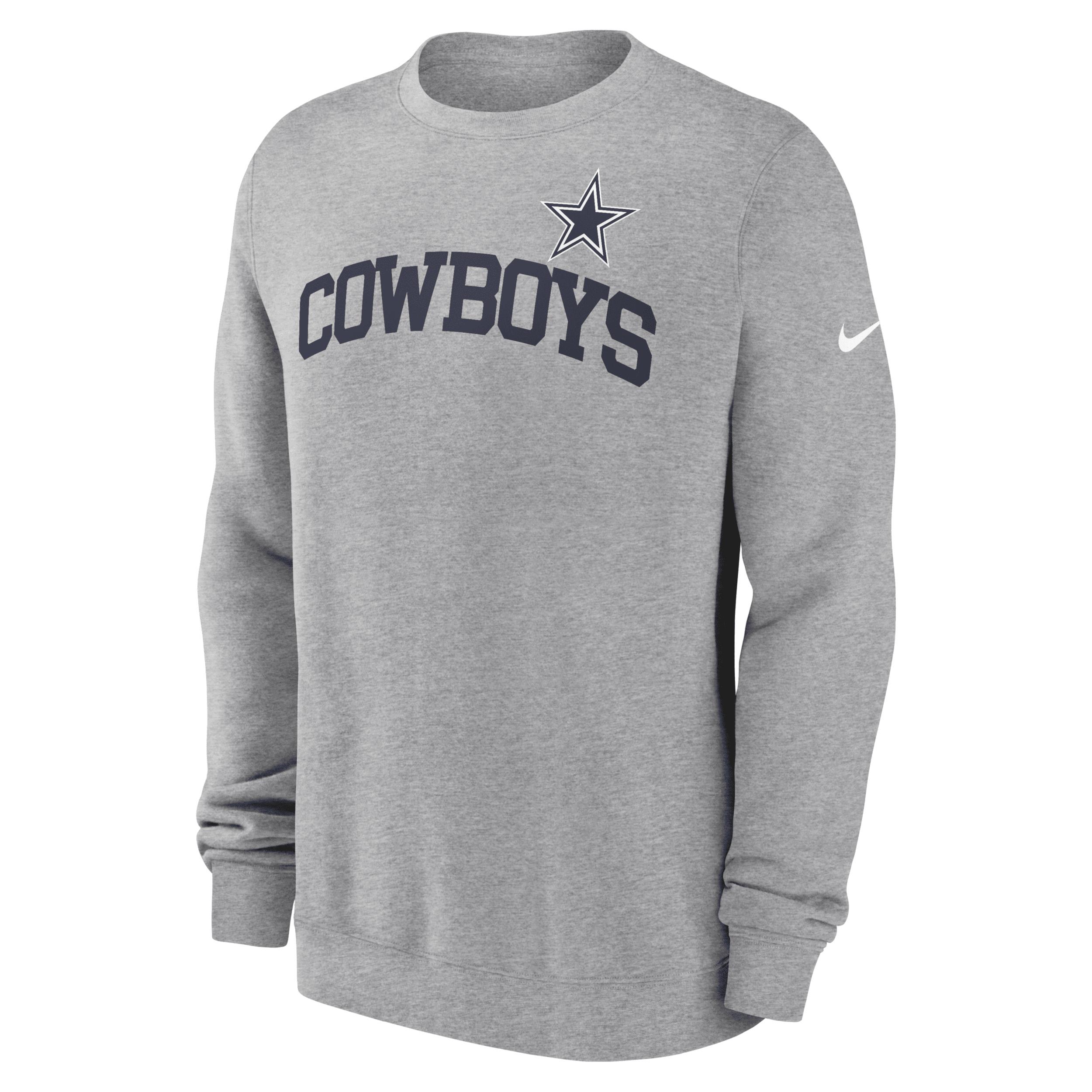 Mens Nike Heather Gray Dallas Cowboys Club Pullover Sweatshirt Product Image