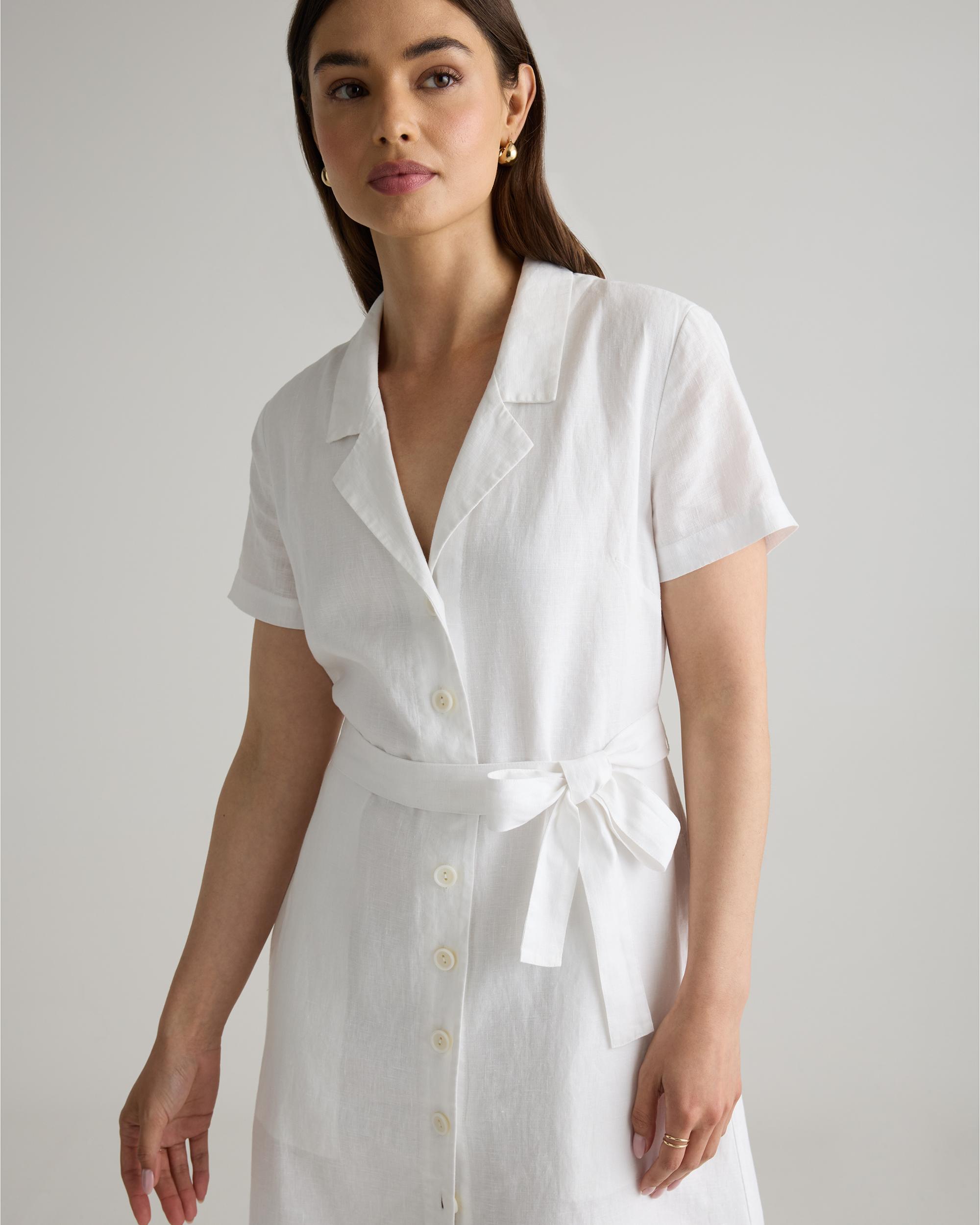 Quince | Women's Short Sleeve Dress Linen Product Image