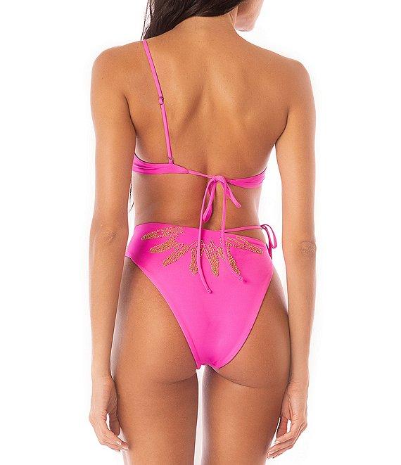 Maaji Orion Caramel Sun Beaded High Waisted Swim Bottom Product Image