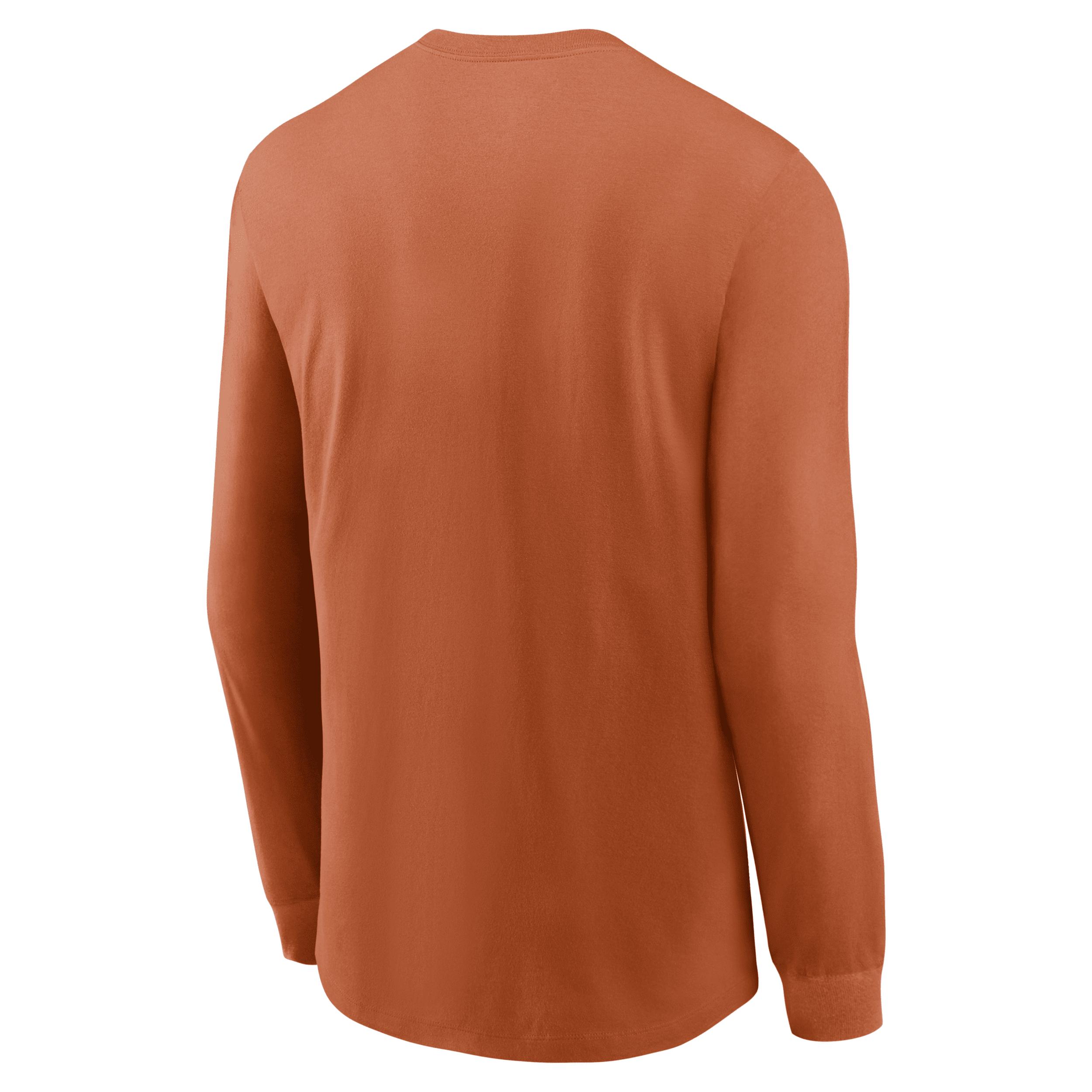 Men's Nike Texas Orange Texas Longhorns Basketball Icon Two-Hit Long Sleeve T-Shirt,  Product Image
