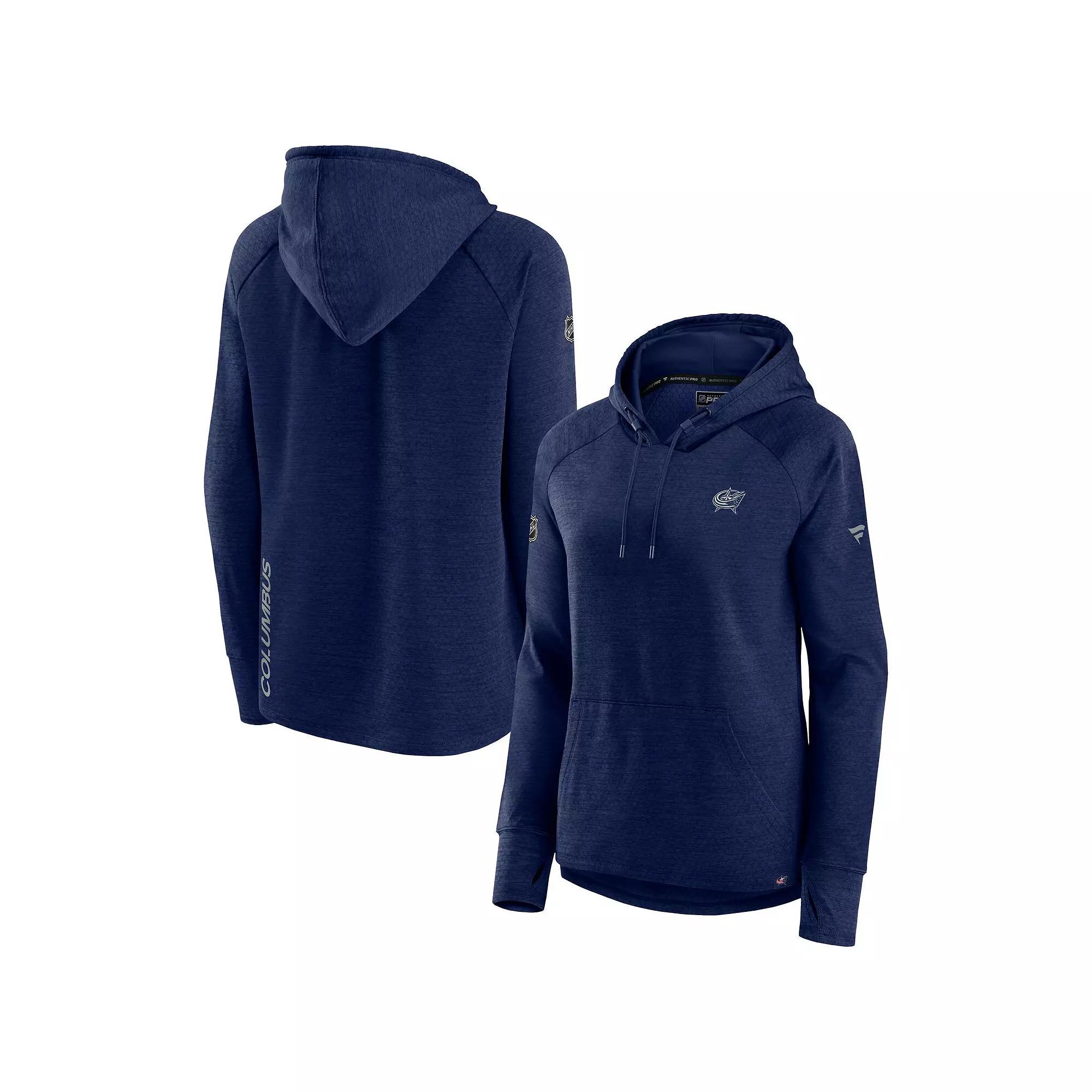 Women's Fanatics Branded Heather Navy St. Louis Blues Authentic Pro Pullover Hoodie,  Product Image
