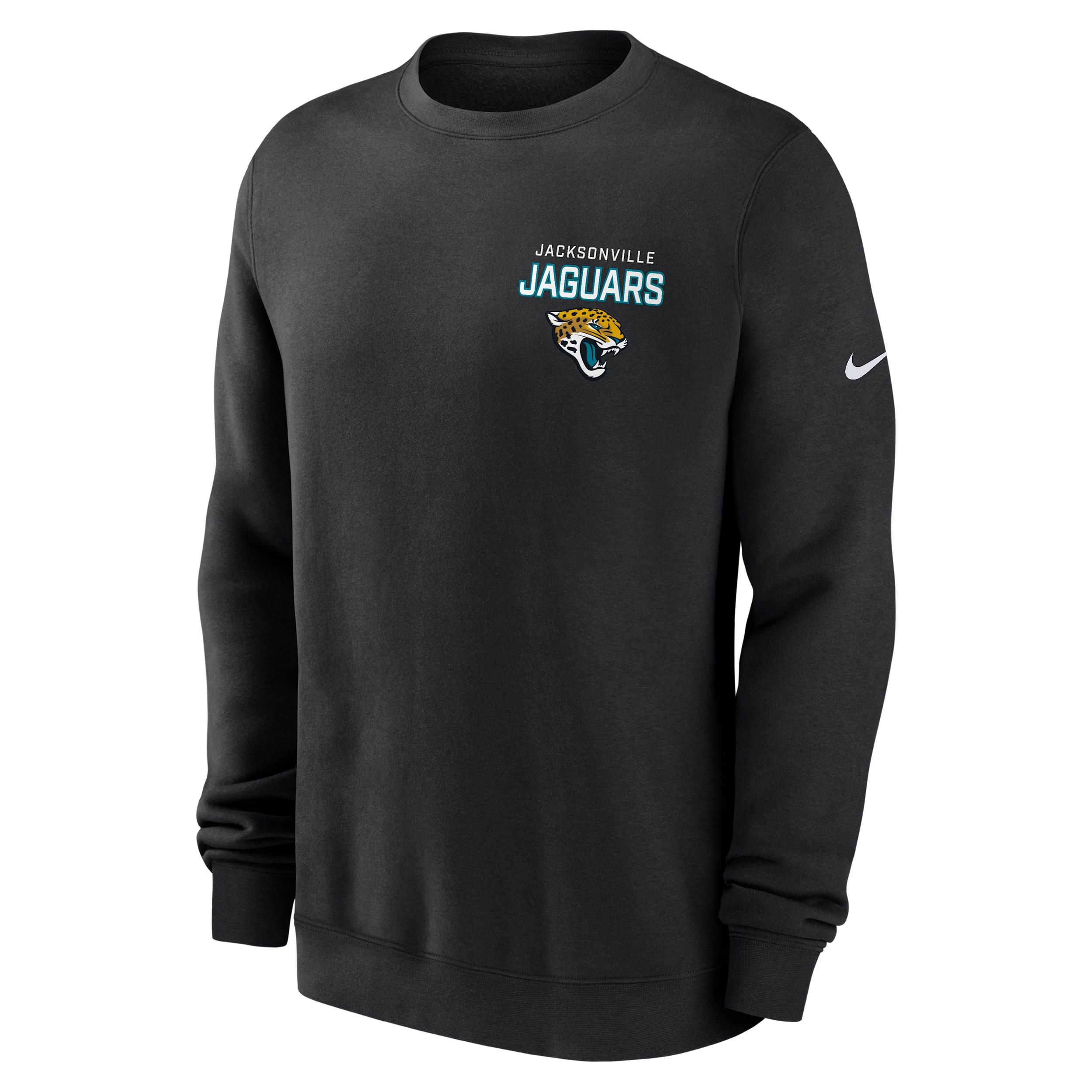 Jacksonville Jaguars Draw Block Club Nike Mens NFL Pullover Crew | NKPV00A9N-KU0 Product Image