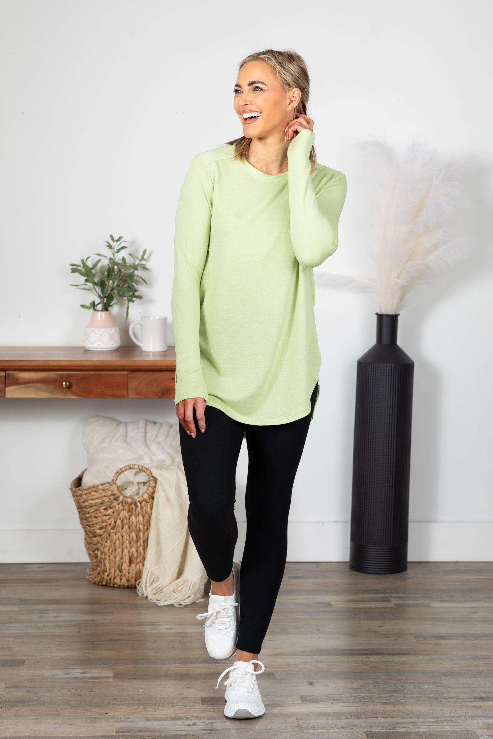 Long Sleeve Flow Top With Side Slits Product Image