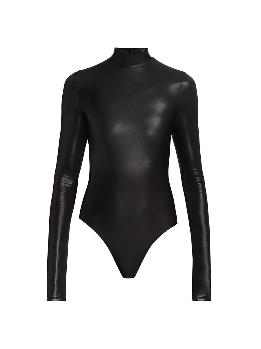 Womens Coated Jersey Bodysuit Product Image