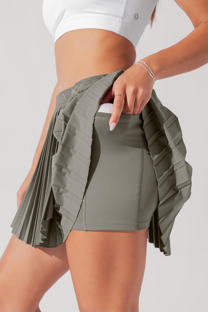 Ace ‘em Pleated Skort - Desert Rose Product Image