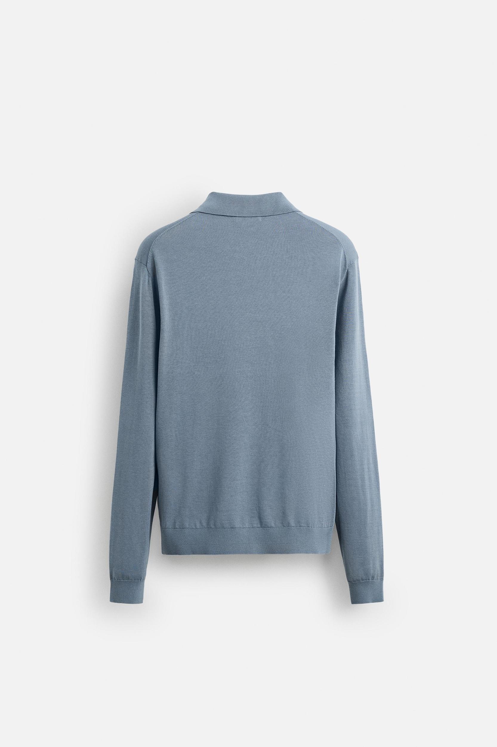 COTTON BLEND KNIT POLO SHIRT Product Image