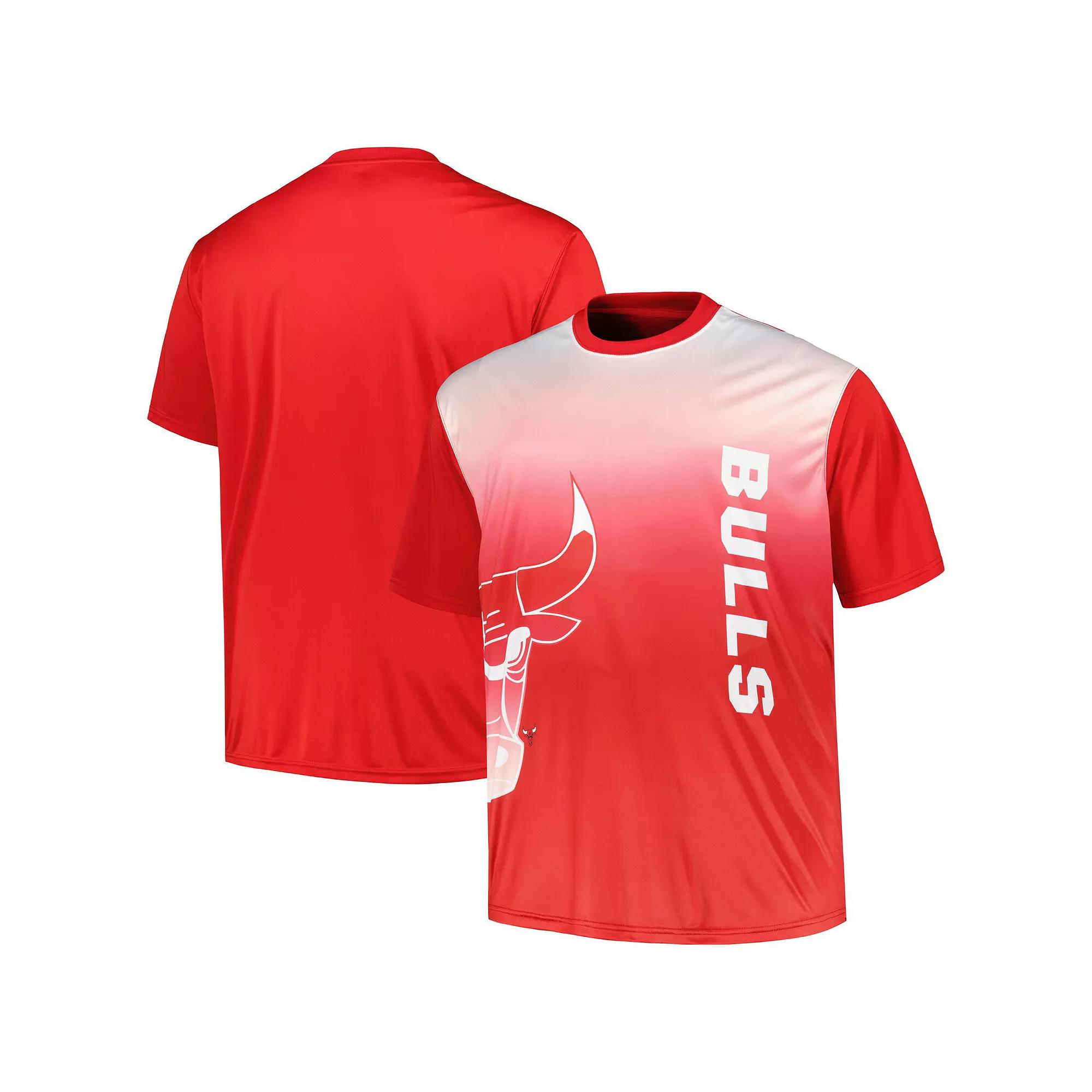 Men's Red Chicago Bulls Big & Tall Sublimated T-Shirt, Size: 2XB Product Image