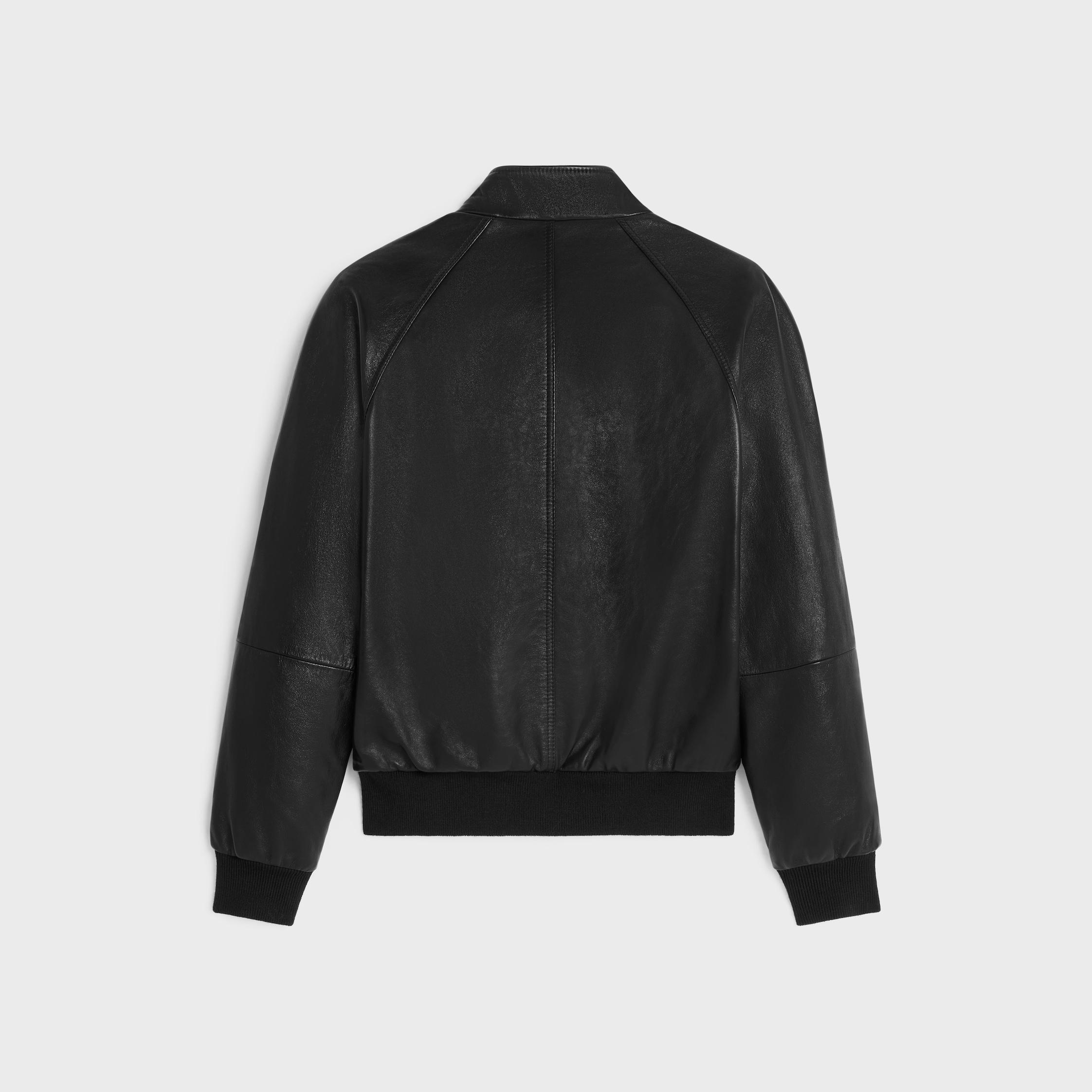 zipped blouson jacket in soft lambskin Product Image