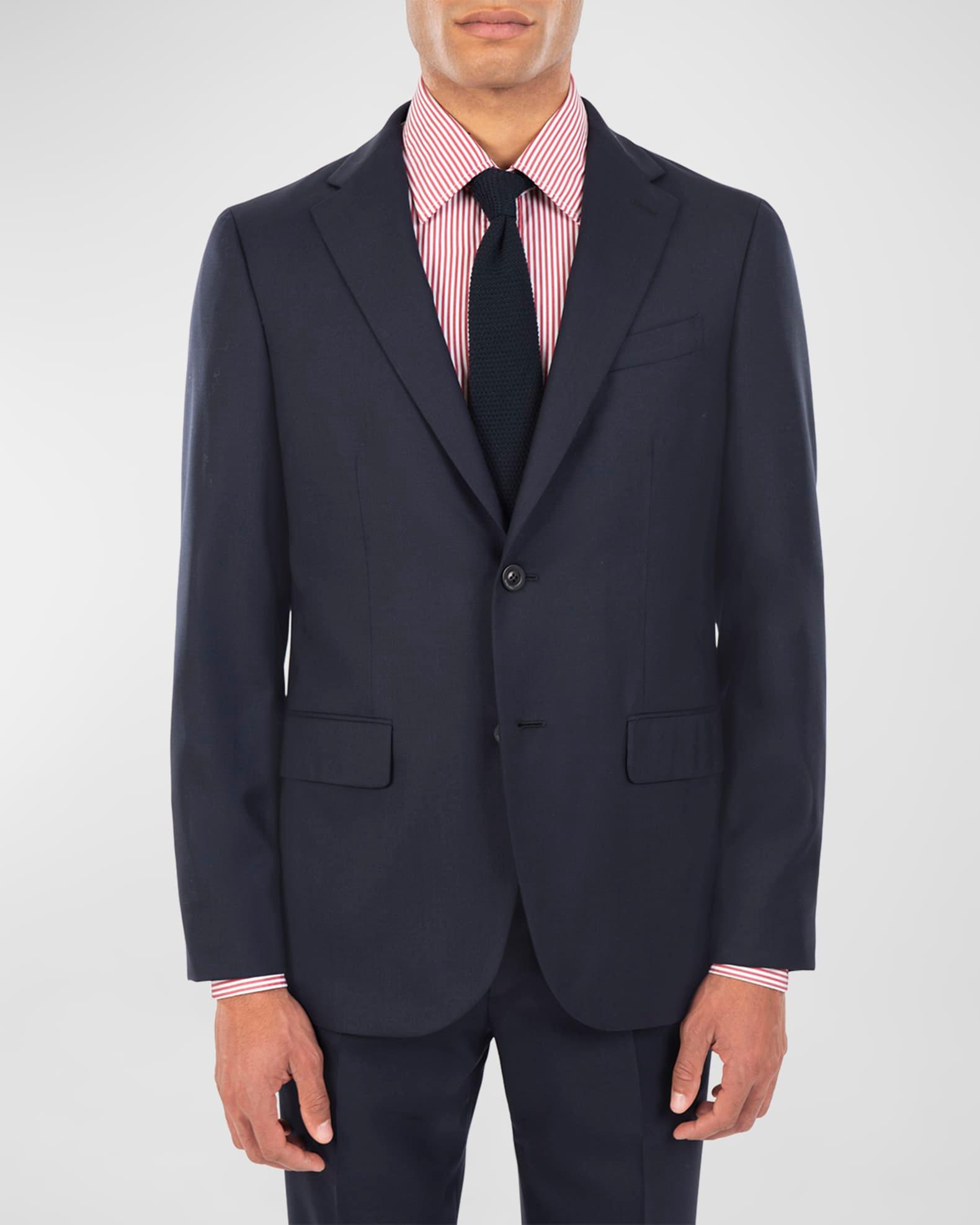 Men's Solid Wool Suit Product Image