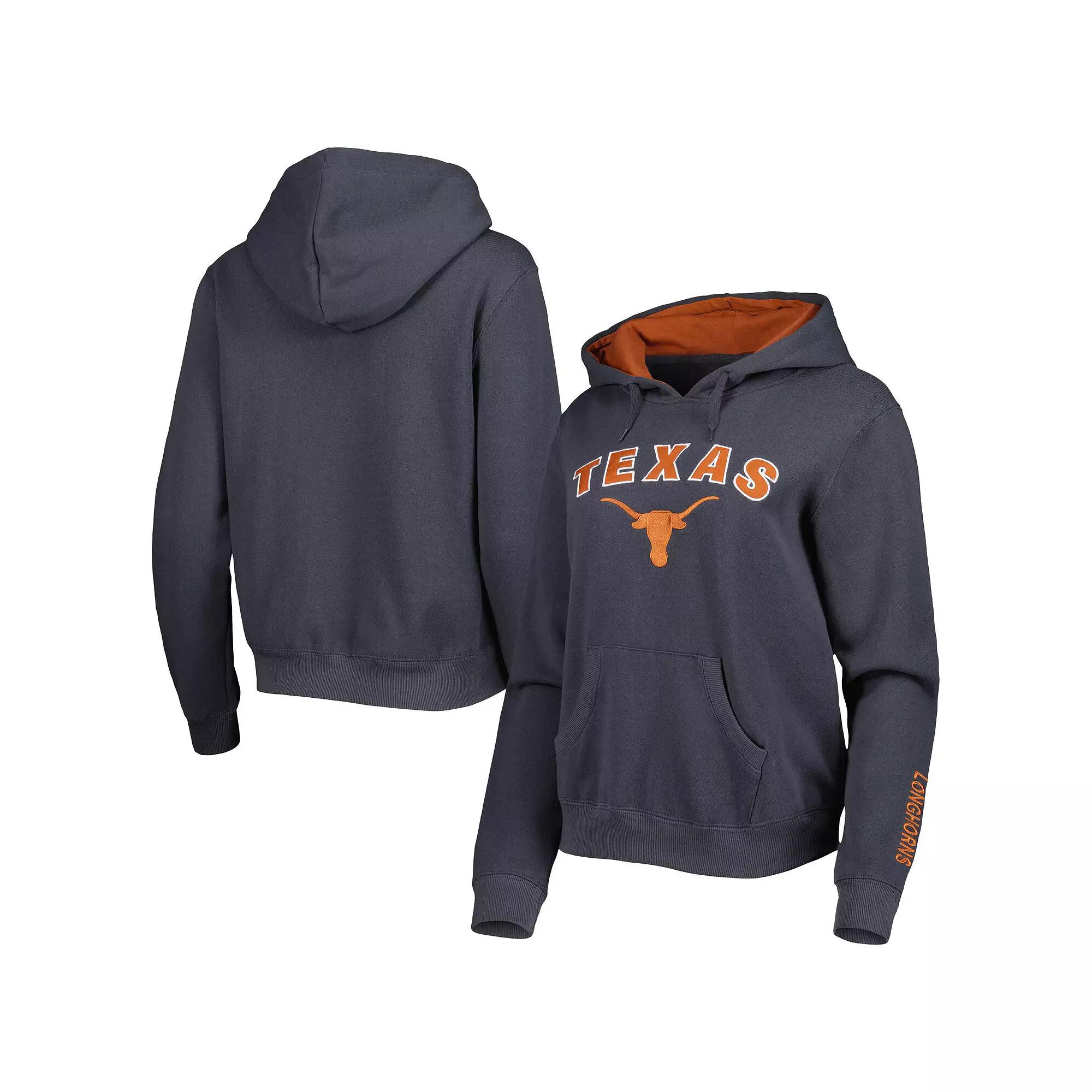 Women's Colosseum Charcoal Texas Longhorns Arch & Logo Pullover Hoodie,  Product Image