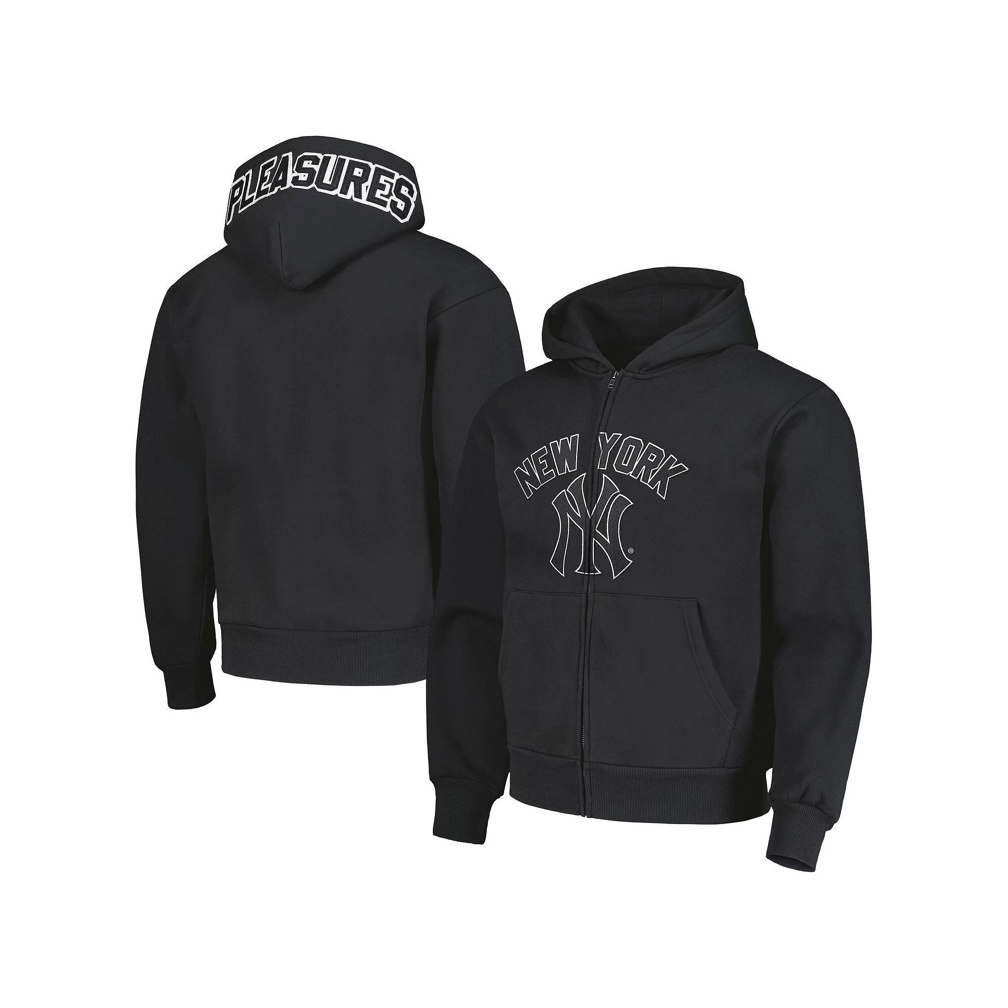 Men's PLEASURES Black New York Mets Opening Day Full-Zip Hoodie,  Product Image
