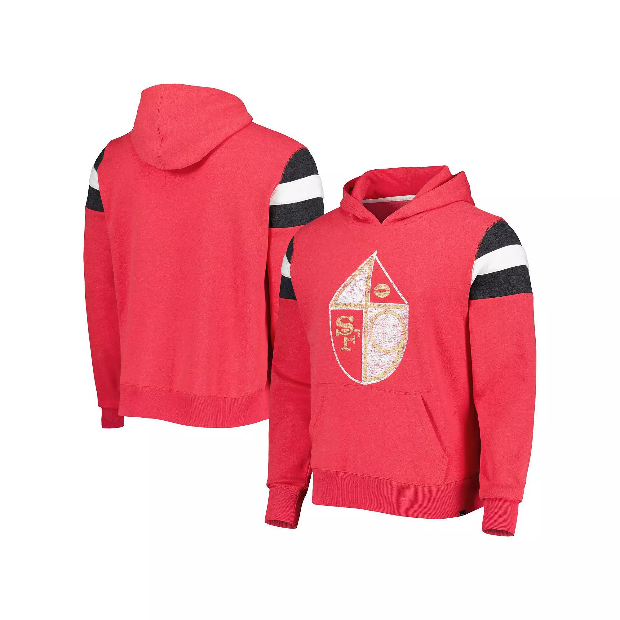 Men's '47 Scarlet San Francisco 49ers Legacy Premier Nico Pullover Hoodie,  Product Image