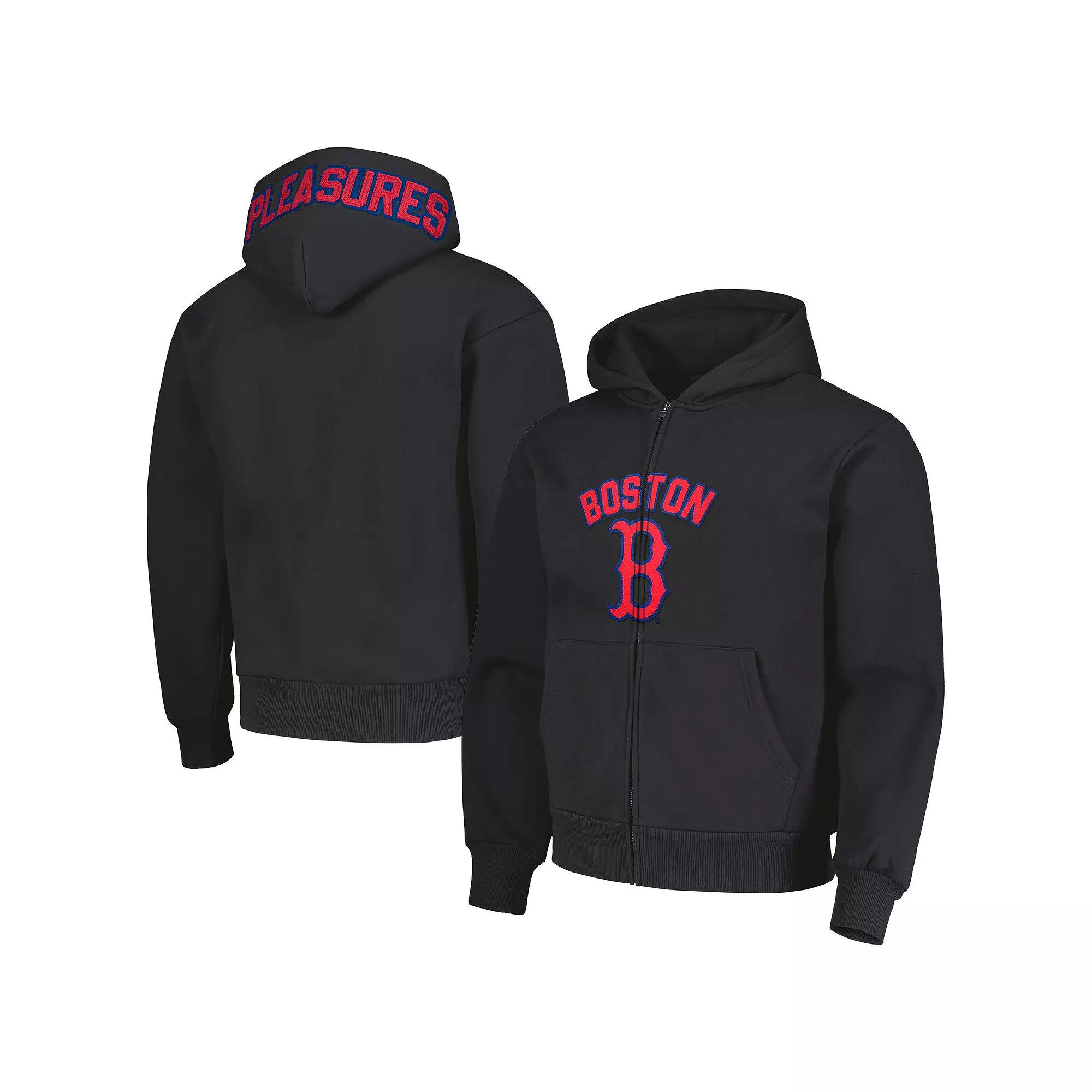 Men's PLEASURES Black Boston Red Sox Opening Day Full-Zip Hoodie,  Product Image