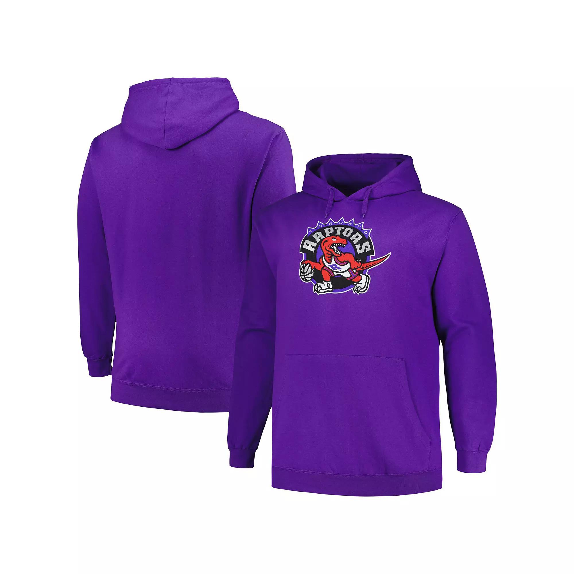 Men's Mitchell & Ness Purple Toronto Raptors Hardwood Classics Big & Tall Pullover Hoodie,  Product Image