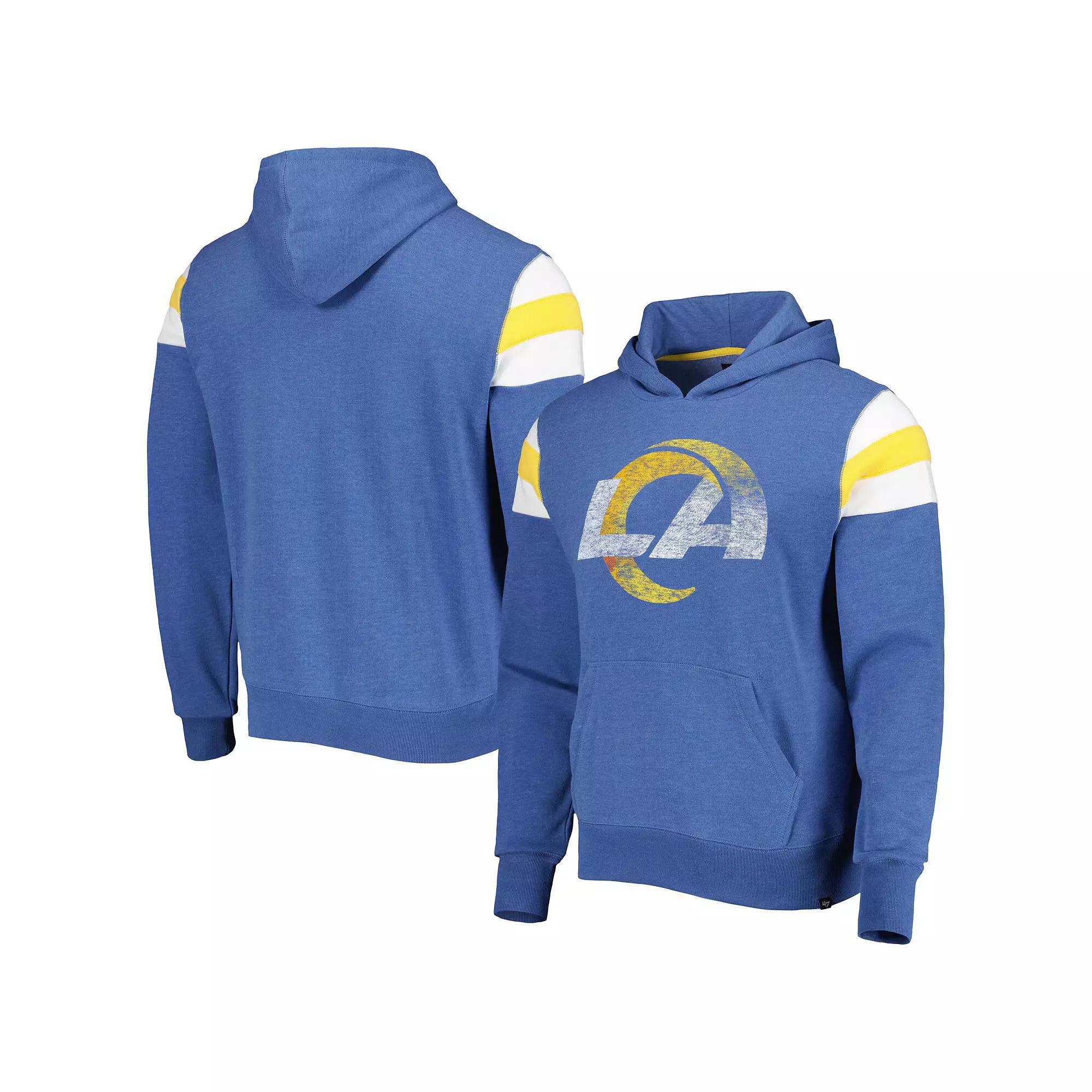 Men's '47 Royal Los Angeles Rams Premier Nico Pullover Hoodie, Size: Medium, Blue Product Image