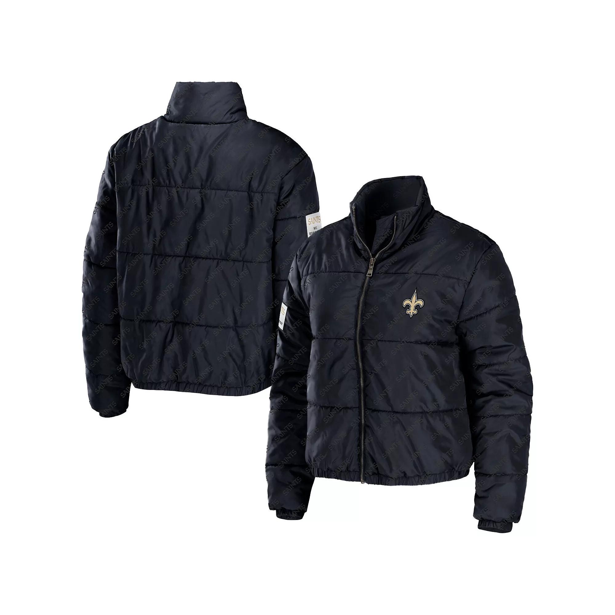 Women's WEAR by Erin Andrews Navy Chicago Bears Puffer Full-Zip Jacket,  Product Image