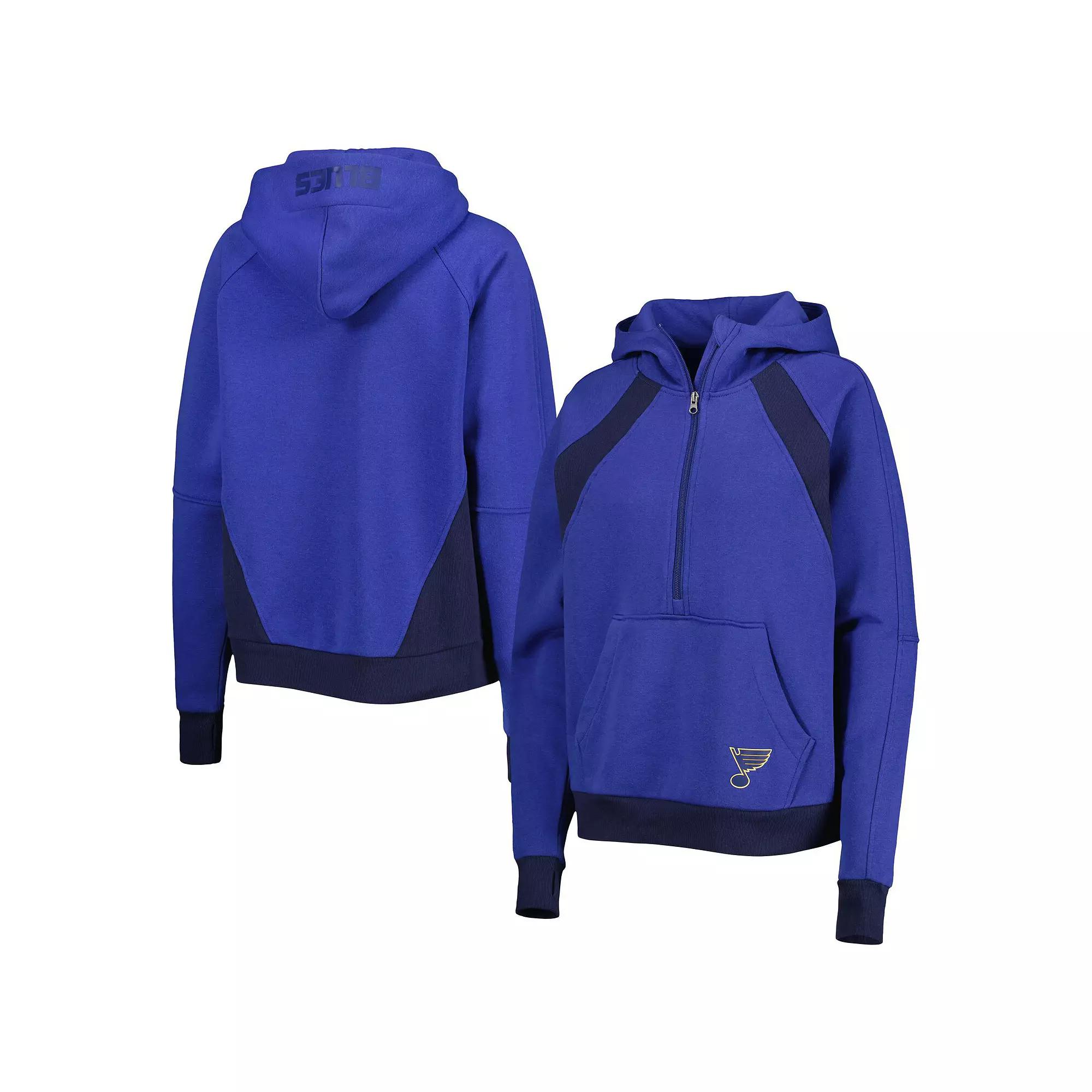 Women's Starter Blue St. Louis Blues Wishbone Half-Zip Hoodie,  Product Image