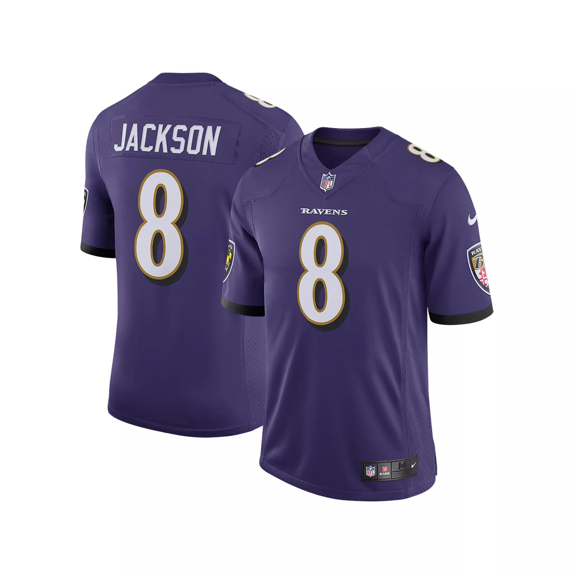 Men's Nike Lamar Jackson Purple Baltimore Ravens Speed Machine Limited Jersey,  Product Image