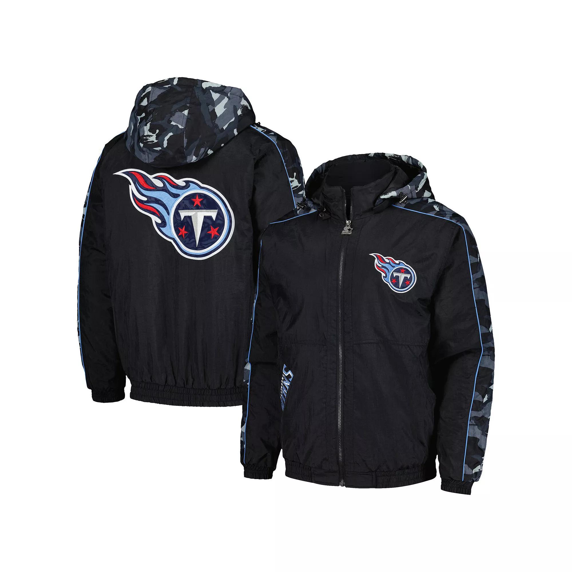 Men's Starter Black Tennessee Titans Thursday Night Gridiron Full-Zip Hoodie,  Product Image