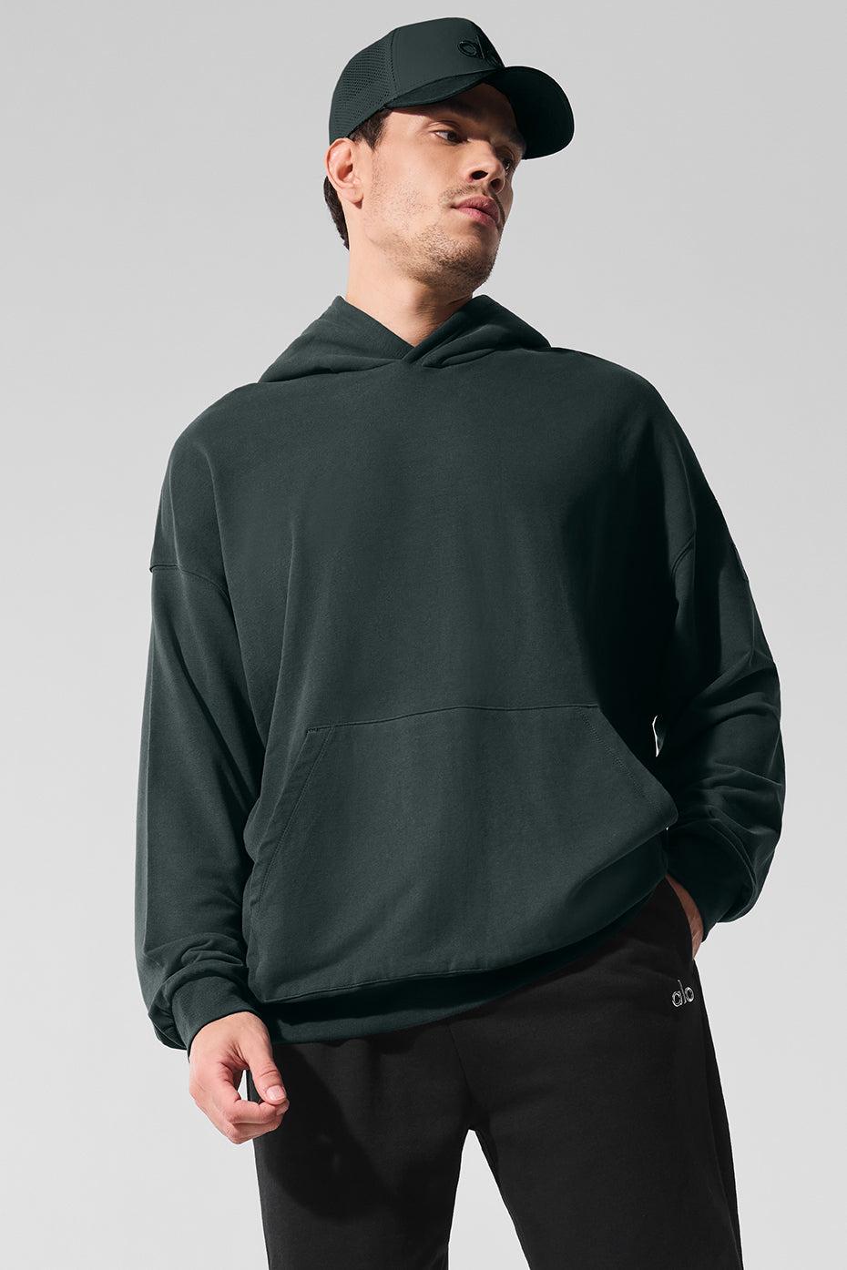 Double Take Hoodie - Charcoal Green Male Product Image