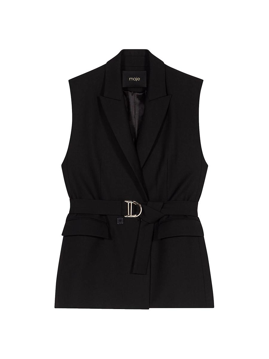 Womens Sleeveless Suit Jacket Product Image