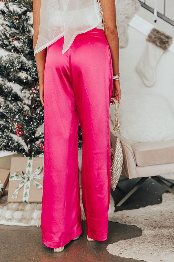 New York Groove High Waist Satin Pants Product Image