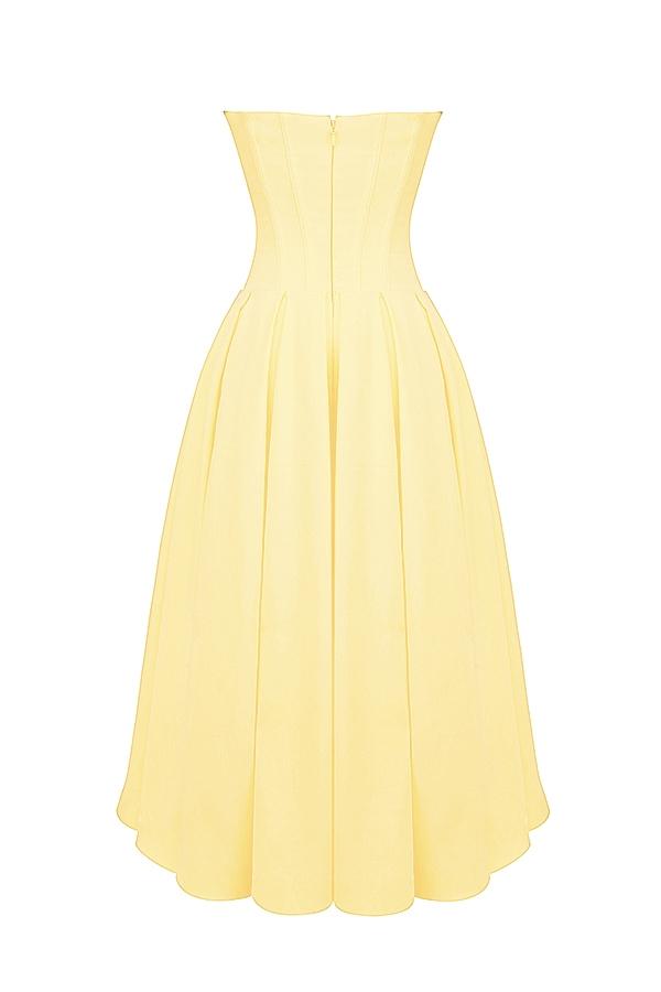 Lady  sunshine strapless tulle midi dress Product Image