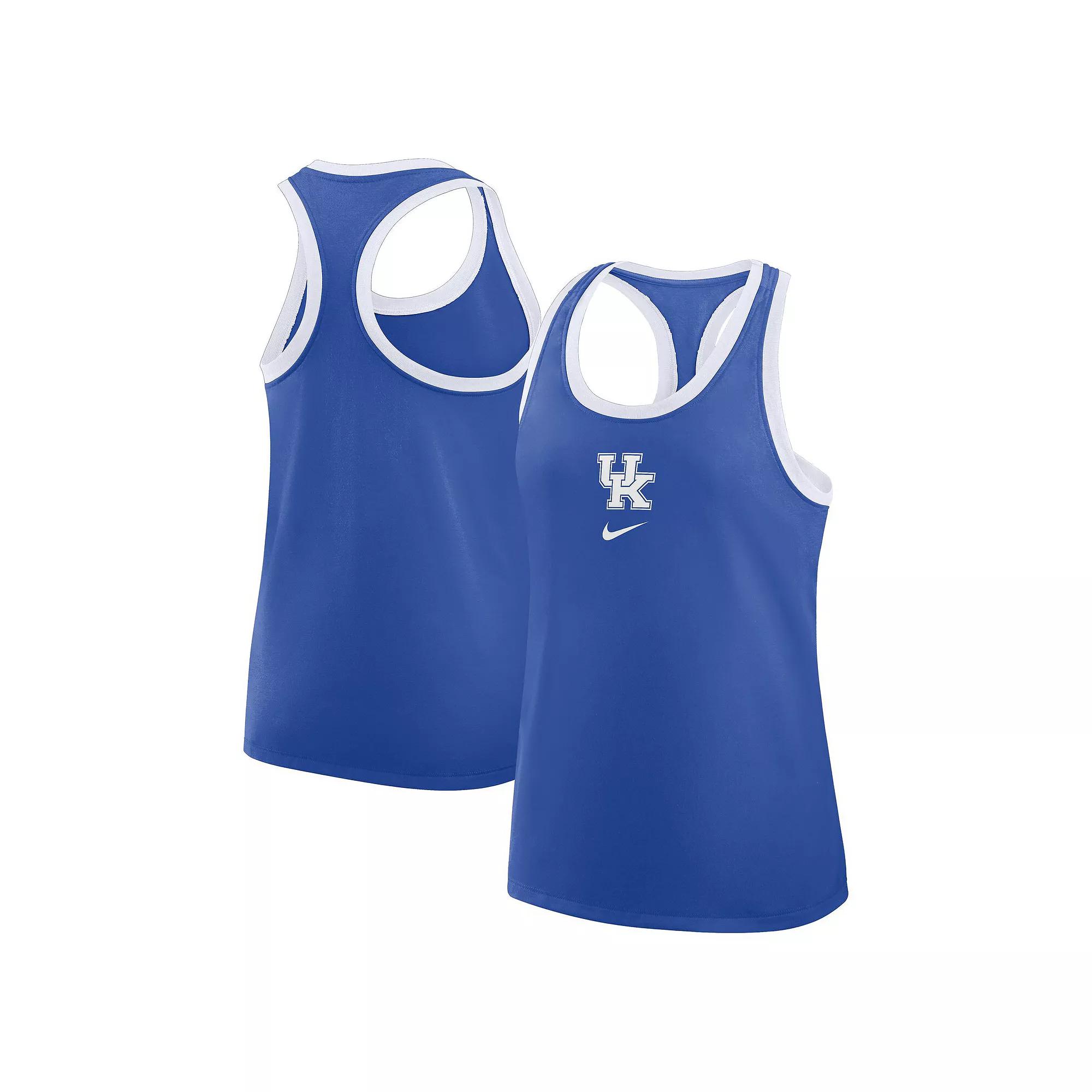 Women's Nike Royal Kentucky Wildcats Primetime Tri-Blend Racerback Tank Top,  Product Image