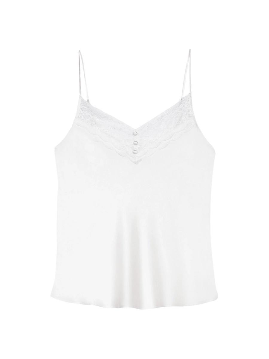 Womens Silk Satin and Lace Slip Top Product Image