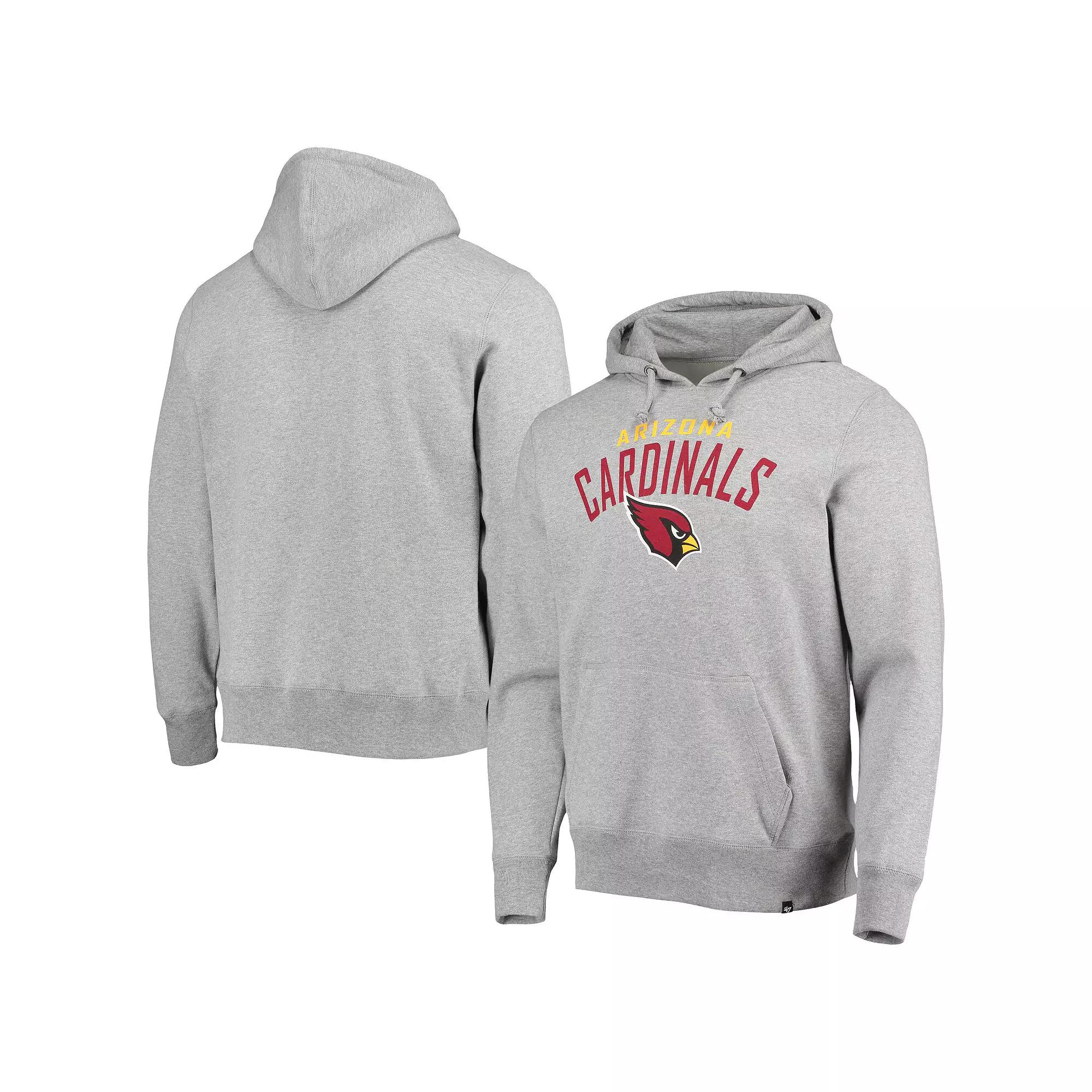 Men's '47 Heathered Gray Arizona Cardinals Outrush Headline Pullover Hoodie,  Product Image
