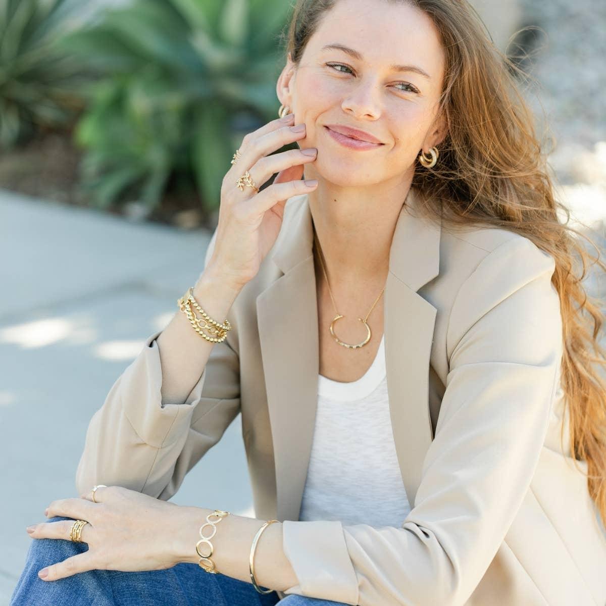 Statement Crescent Pendant Necklace Product Image