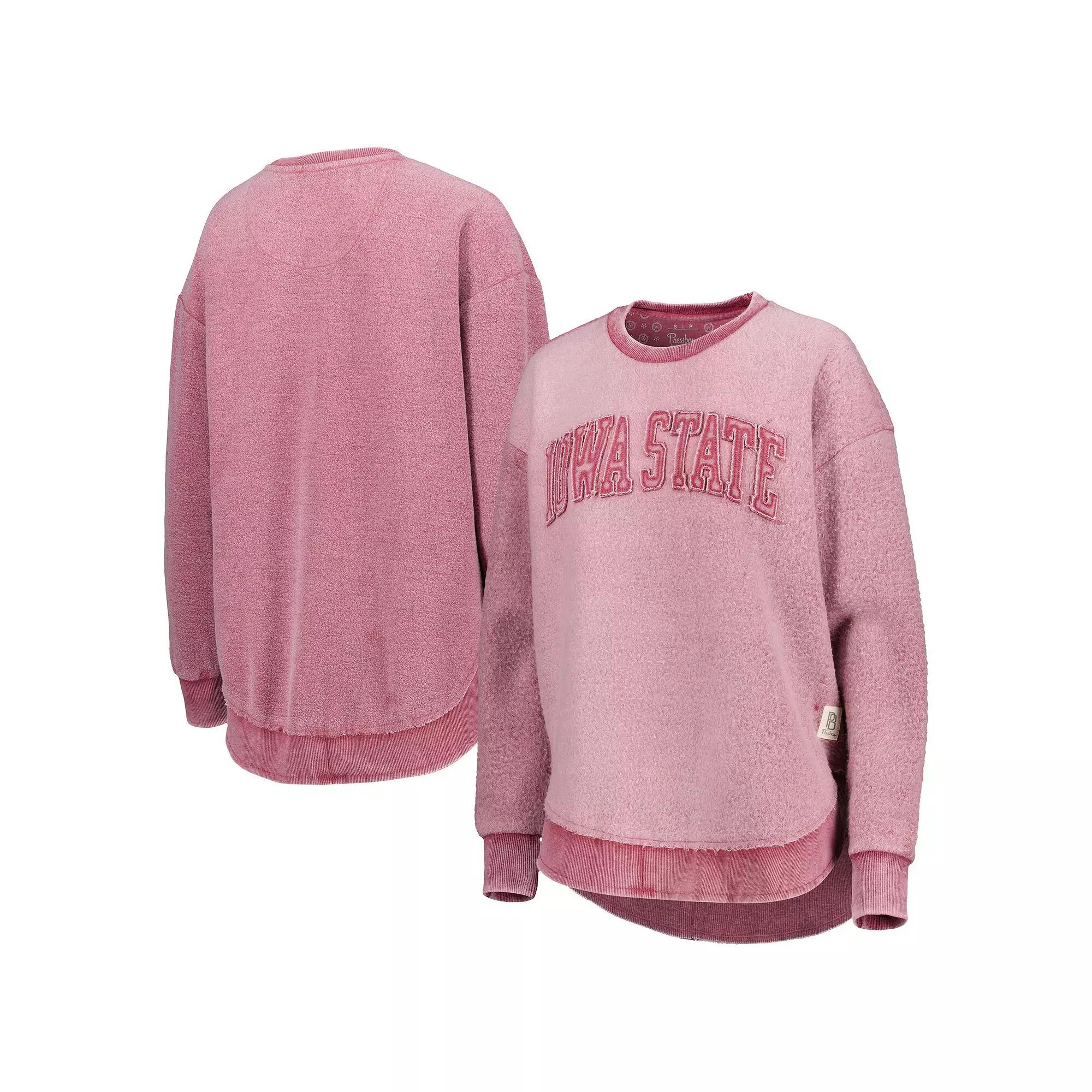 Women's Pressbox Cardinal Iowa State Cyclones Ponchoville Pullover Sweatshirt, Size: Small, Red Product Image