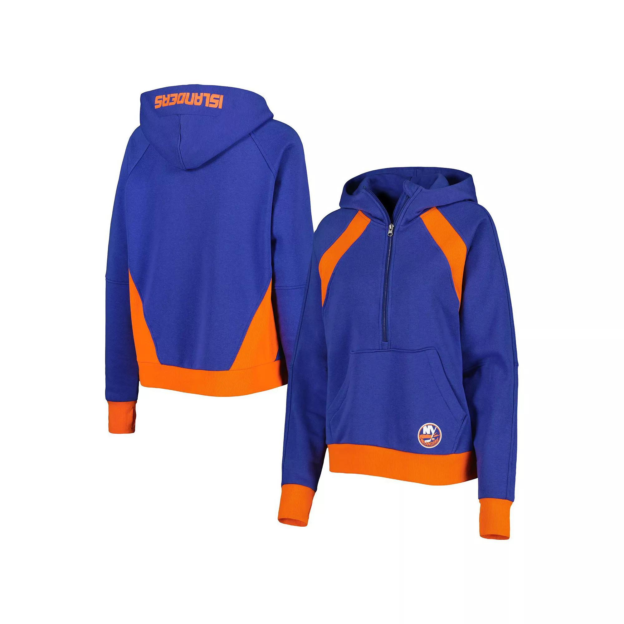 Women's Starter Royal New York Islanders Wishbone Half-Zip Hoodie, Size: Small, Isl Blue Product Image