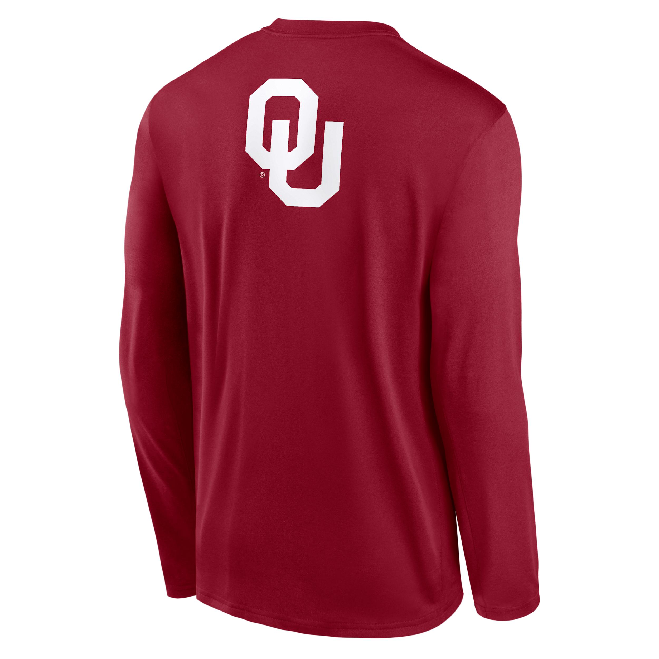 Mens Oklahoma Primetime Legend 2-Hit Jordan Brand Dri-FIT College Long-Sleeve T-Shirt | NJGT69WOKN-6TH Product Image