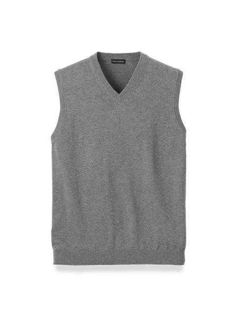 Supima Cotton Vest - Medium Grey Product Image