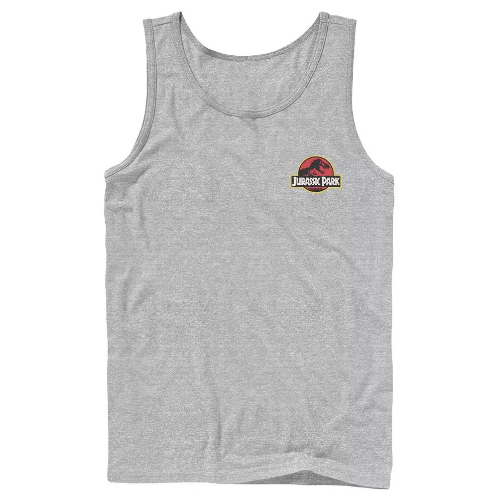 Mens Jurassic Park Logo Red & Yellow Pocket Tank Top, Men's,  Product Image