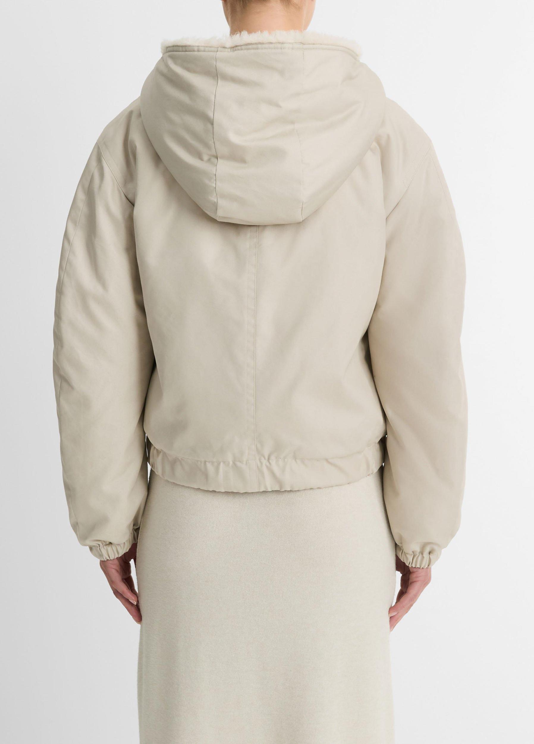 Faux Fur-Lined Bomber Jacket Product Image