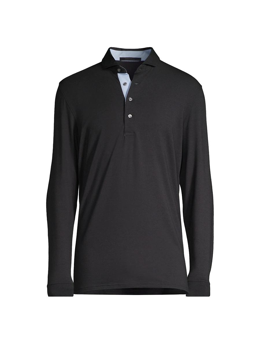 Mens Classic-Fit Apache II Long-Sleeve Polo Shirt Product Image