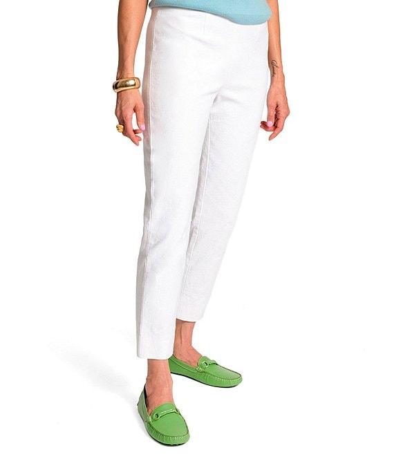 FRANCES VALENTINE Lucy Stretch Woven High Rise Slim Leg Trouser Pants Product Image