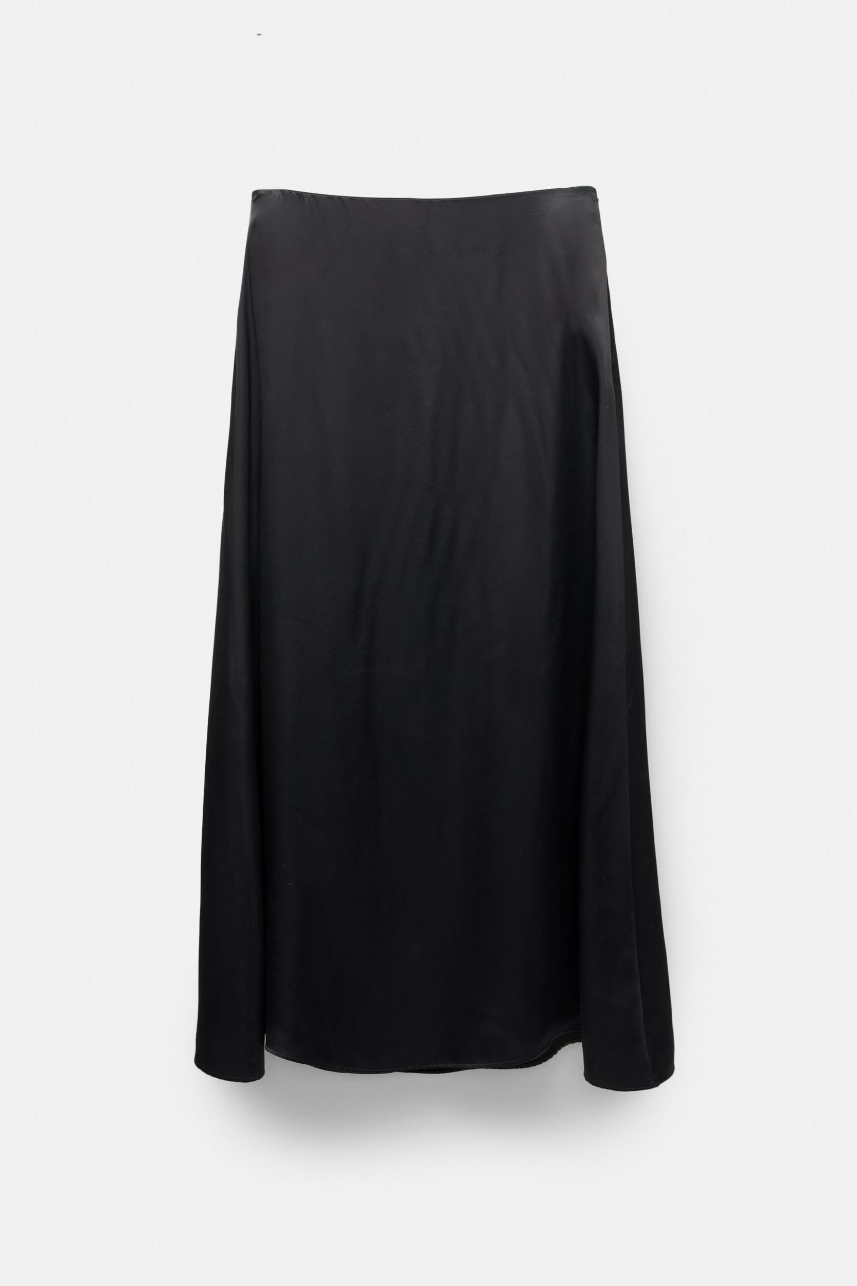 Satin midi skirt Product Image