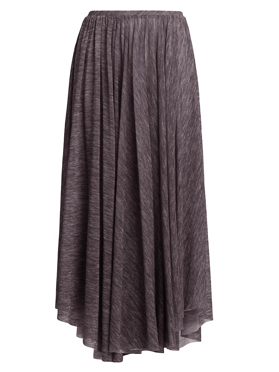 Womens Printed Stretch Tulle Midi-Skirt Product Image