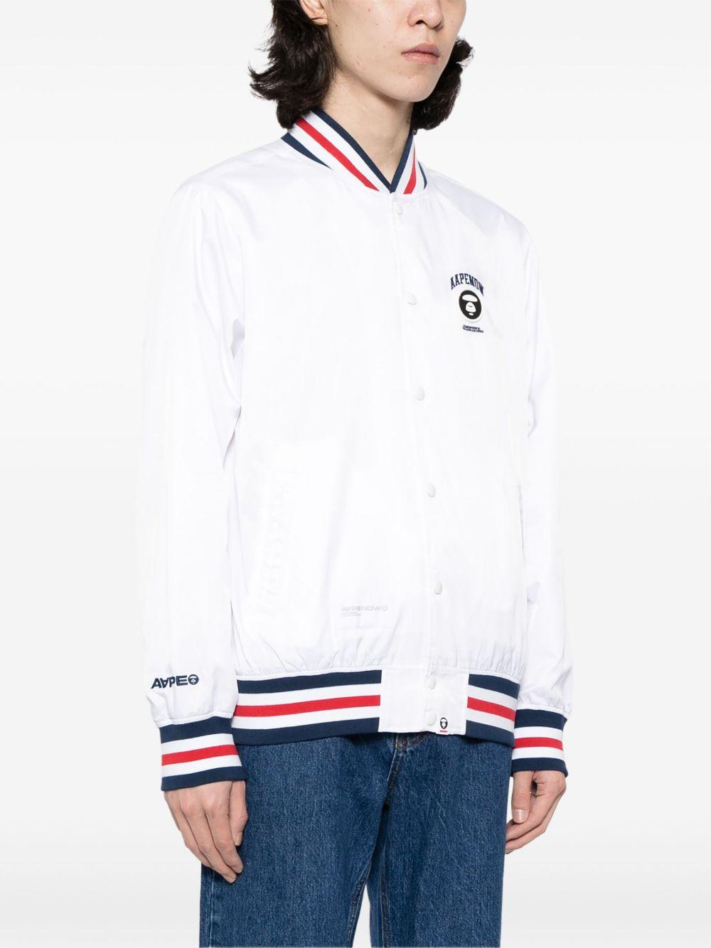 stripe-trim bomber jacket Product Image