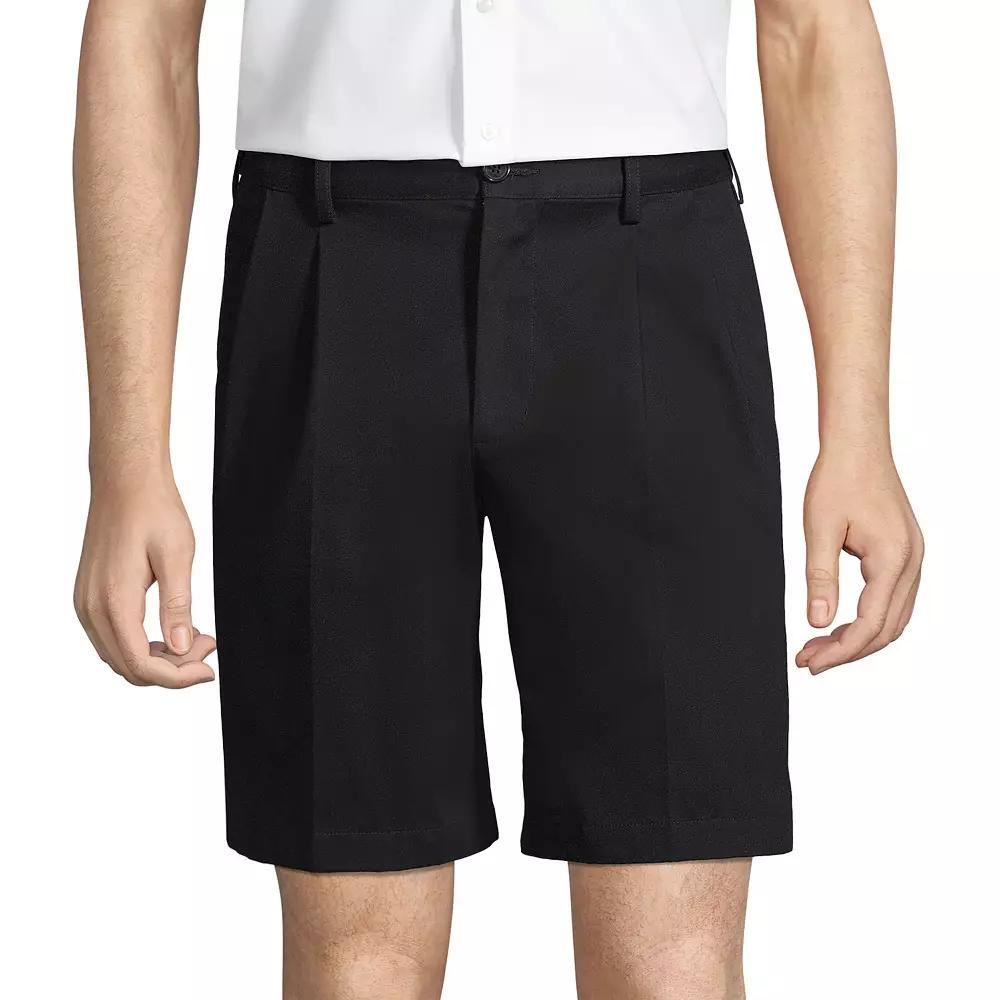 Men's Lands' End Comfort Waist 9-inch No-Iron Pleated Chino Shorts,  Product Image
