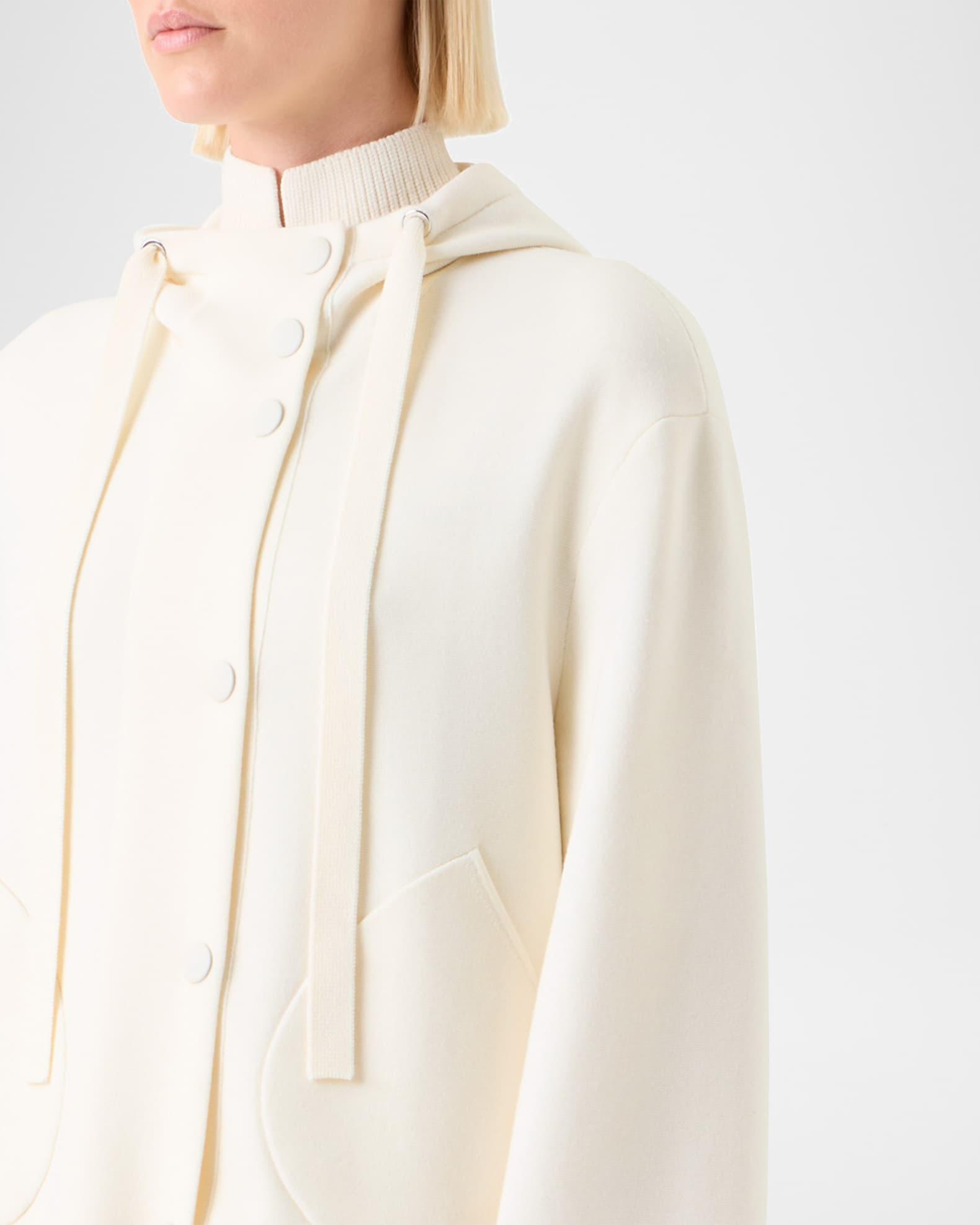 Milano Knit Merino Wool Hooded Cardigan Product Image